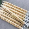 Party Favor Engraved Pencil Arts And Craft Wooden Gifts Personalised Name Date Wedding Favour 5th Anniversary