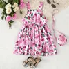 Sukienki dla dziewczynek dla dzieci dziewczynki letnia sukienka Sute Slip Floral Beach Sundress for Holiday Children Odzież 2 3 4 5 6 7 lat