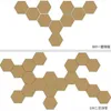 Wall Stickers 8Pcs Felt Board Self-adhesive Sticker Hexagonal Background Cork Pin Message Notice Display YSS1077