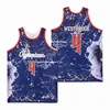 High School Basketball Russell Westbrook Jerseys 4 Leuzinger Moive Olympians University Pullover For Sport Fans All Stitched ALTERNATE Breathable Blue Uniform