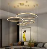 Lustres pendentif LED lampe salon immeuble de bureaux hall anneau nordique luxe moderne créatif combinaison suspension lumière