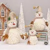 Christmas Decorations 61PC 605026cm Big Size Dolls Decoration Short Plush Printe Santa Claus Snowman Doll for Tree Ornaments 231120