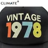 Caps de bola clima vintage 1978 Cap 1978 Vintage Trucker Cap Men Retro 40º Birthday Gift Baseball Caps Black Cool Trucker Caps Hat J230421