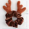 Hair Accessories Christmas Deer Antler Large Intestine Hairbands Girl Ponytail Scrunchies Festival Velvet Elastic Headband Women