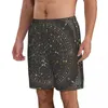 Shorts masculinos verão roupa de banho dourada estrelas celestiais constelações do zodíaco beachwear calções de banho masculino