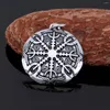 Pendant Necklaces Classic Design Vintage Viking Stainless Steel Necklace Nordic Vitkin Celtic Men's Slavic Compass Amulet Punk Jewelry