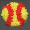 Hair Accessories 10pcs 2.5" Chiffon Rose Sports Baseball Softball Soccer Basketball Patches For Children Headband Clothes Sewing