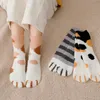 Sokken Kousen Pluche Winter Leuke Stijl Kat Poot Cartoon Patroon Dames Katoen Superzacht Voor Vrouwen Verblijf in huis Slapen Vloer Sox 231120