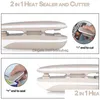 Bag Clips Mini Sealer Portable Food Handheld Heat Vacuum Sealers 2 In 1 Cutter For Plastic Storag Lx4956 Drop Delivery Home Garden H Dhbil