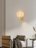 Lampa ścienna 2023 rund z reflektorami czytania salonu tło luksusowa mosiężna miedziana dioda LED