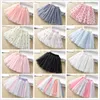 Rokken 1 6y schattige tutu voor meisje zomer kinderen bloemen plaid kinderen roze faldas dansfeest jupe zachte mini tulle girls 230420