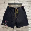 Men s Shorts Rhude 23SS Spring Zip Pocket Embroidered Solid Sports Men Women Loose High Quality Casual Drawstring 230421
