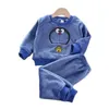 Pigiama Autunno Inverno Set di vestiti per bambini Ragazze Bambini Caldo pile di flanella Catoon Orso Bambini Sleepwear Home Suit 06Y 231121