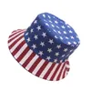 Berretti Cappelli da piscina Secchio da esterno Copricapo con bandiera americana Escursionismo Pescatore Protezione solare Viaggi