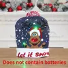 Kaps hattar julhatt med LED -ljus tröja stickad santa hatt god jul dekoration xmas gåva för barn vuxen år leveré 231121