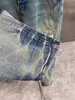 Men's Jeans 2023 Fashion Men Spring Autumn Casual Break Hole Straight Slim Fit Stretch Denim Trousers Pencil Pants