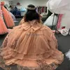 Gorgeous Peach Quinceanera Dresses 2023 Sparkly Sequin Ballkleider Sweet 16 Years Old Birthday Prom Dress Big Bow Vestidos De 15 Anos Luxuxry vestidos de fiesta