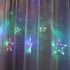 Decoratie Nieuwe grensoverschrijdende nieuwe Ramadan Eid Lanterns Stars Moon Led Curtain Lights Wedding Party Festival Eid Mubarak Weding Back Drop Decorations Lights Imake830