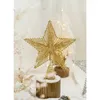 Christmas Decorations 2024 LED Sparkling Five-pointed Star Merry Tree Topper Warm Cristmas For Home Xmas Ornaments Navidad