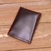 Portefeuilles 2024 portefeuille en cuir véritable pour hommes mâle Vintage court mince Mini mince porte-monnaie pour hommes avec poche à monnaie sac d'argent