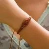 Charm armband amorcome vintage kvinnor natrual stenar flätat armband par armbandbanglar rep kedja pulsera smycken present grossist