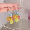 Dangle Earrings 925 Silver Needle Colorful Balloon Ball Drop For Women Jewelry 2023 Trending Grape Summer Candy Women's 2Z40