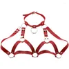 Ceintures M2EA cuir harnais soutien-gorge haut Punk Cupless BraChain corps bijoux poitrine support chaîne soutiens-gorge