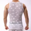 Débardeurs pour hommes Haut de maillot de corps pour hommes Vêtements de sport Bodybuilding Mesh See Through Fitness Shirt Respirant Ropa Intérieur Singlet Erkek