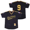 Filme Baseball 43 Jimmy Dugan Jerseys Black Negro League Rockford pêssega uma liga de seus próprios crackers vintage de 1992 Butão 1 botão Down Down Base Base Vintage Men