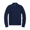 2023 Petit Cheval Mens épais Pull Designer Polo Demi-Zip Sweat à capuche à manches longues tricoté cheval Twist col haut hommes femme broderie