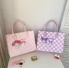 Moda Kawaii Kuromi Feltro Bolsa Aberta Menina Adorável Bolsa Melodia Festival Bolsa Presente Acessórios Grande Capacidade