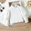 Clothing Sets Toddler Girl 2 Piece Outfit Solid Color Long Sleeve Shirts And Leather A-Line Skirt Set For Fall Clothes