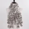 スカーフの女性冬の暖かい本物のウサギ毛スカーフ天然ウサギファーマフラーレディ100％本物の毛皮スカーフ卸売小売231121