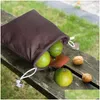 Sacs de rangement Sac de recherche de nourriture en plein air Portable Pochette de cueillette de fruits Pliable Berry Puch Randonnée Cam Dstring Toile Lx5141 Drop Livraison Dhucj