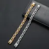 8-shaped diamond bracelet hip-hop jewelry alloy adhesive diamond alloy 8-shaped Cuban bracelet