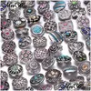 Charm Bracelets 100Pcs/Lot Wholesale 12Mm 18Mm Snap Button Jewelry For Bracelet Mixed Rhinestone Metal Charms Diy Buttons 210323 Dro Dh8Mq