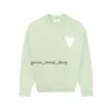 Mode Amisweater Parijs Trui Heren Designer Gebreide Shirts Lange Mouw Franse High Street Geborduurd Een Hart Patroon Ronde Hals Truien 756
