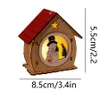 Christmas Decorations 1pc Decorative Luminous Wooden House LED Small Table Decoration Pendant Navidad 231120