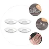 Servis uppsättningar 4 datorer Clear Snack Plate Turkish Coffee Cups Appetizer Bulk Mugs Glass Saucer Tray Mini Dish Cupcake