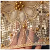 Camisoles Tanks Sexy Hollow Out Women Lace Camis Bead Work Women Tanks Top Bling Gold Paillettes Camis 230421