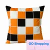 Top Nordic Orange Couch Pillow Case Warm Simple Cushion Orange Red Geometric Cushion Orange Modern American Cushion Case