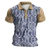 Men's Casual Shirts Mens T-Shirt Button Collar Short Sleeve Slim Fit Bodybuilding Top