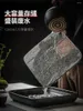 صواني الشاي الحجر صينية تقديم يدويًا إبداعيًا صينيًا جافًا للمياه ، Plateau de Service Teaware 50
