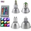 1 Pz E27 E14 GU10 GU5.3 MR16 12 V 3 W RGB Faretto LED Lampadina 85-265 V Con 24 tasti Remote Dimmer Colorato Illuminazione Notturna Decorazione