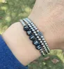 Bracciale moda uomo donna filo da 4 mm perline in acciaio inossidabile set ispirato alle lettere fai-da-te