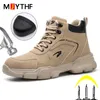 Boots Winter Travail Sénalisation Chaussures Men de sécurité Boots Anti-Smash Anti-stab Shoes de travail Sneakers en acier chaussures de travail masculin Boot Indestructible 231120