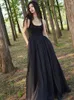 Sukienki swobodne kobiety lato elegancki bez rękawów duża huśtawka długa czarna sukienka moda moda jednoczęściowa koreańskie ubrania