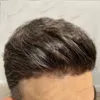 Attaccatura naturale dei capelli castano freddo biondo nero super durevole parrucchino microskin da uomo 100% pelle di capelli umani protesi capillare completa in PU parrucca maschile 1b40/1b80 parrucchino
