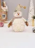 Noel Süslemeleri Dekorasyon Peluş Baskılı Kumaş Kubbesi Şapka Snowman Bebek Hediyesi 231121
