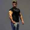 Men's T Shirts Men Compression Elastic Force T-shirt Sporting Skinny Tee Shirt Summer Male Gyms Running Fitness Sports T-shirts